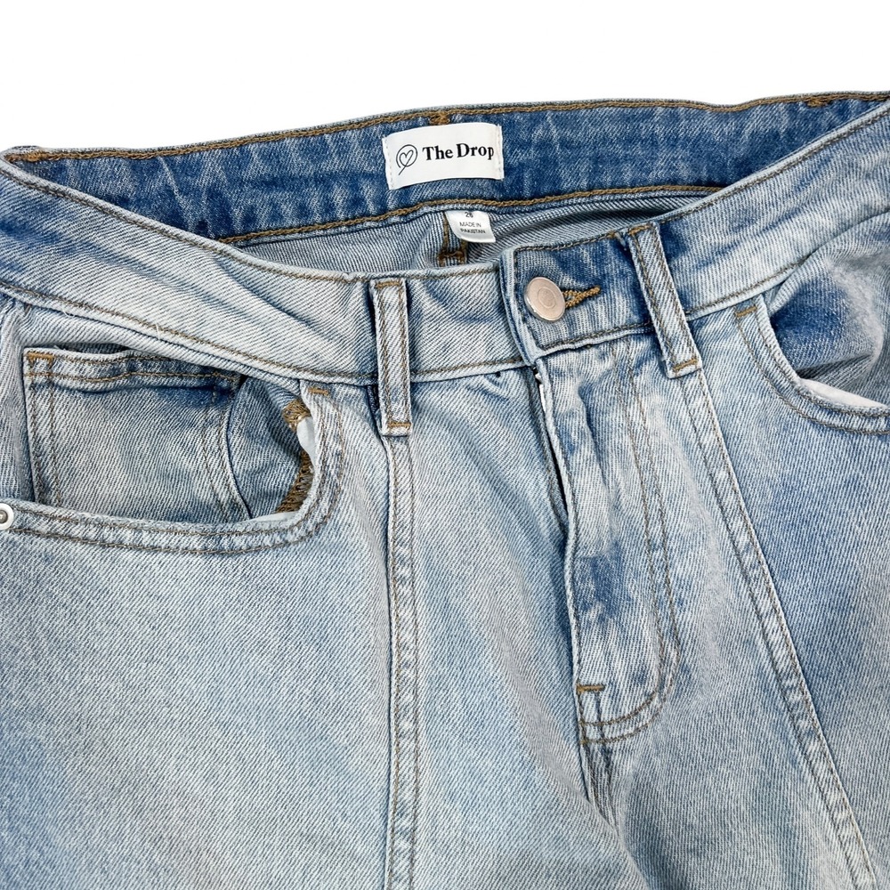 The Drop Jeans Size 26 Women's Frida Light Indigo Relaxed Wide Leg Raver Skater - Picture 10 of 12